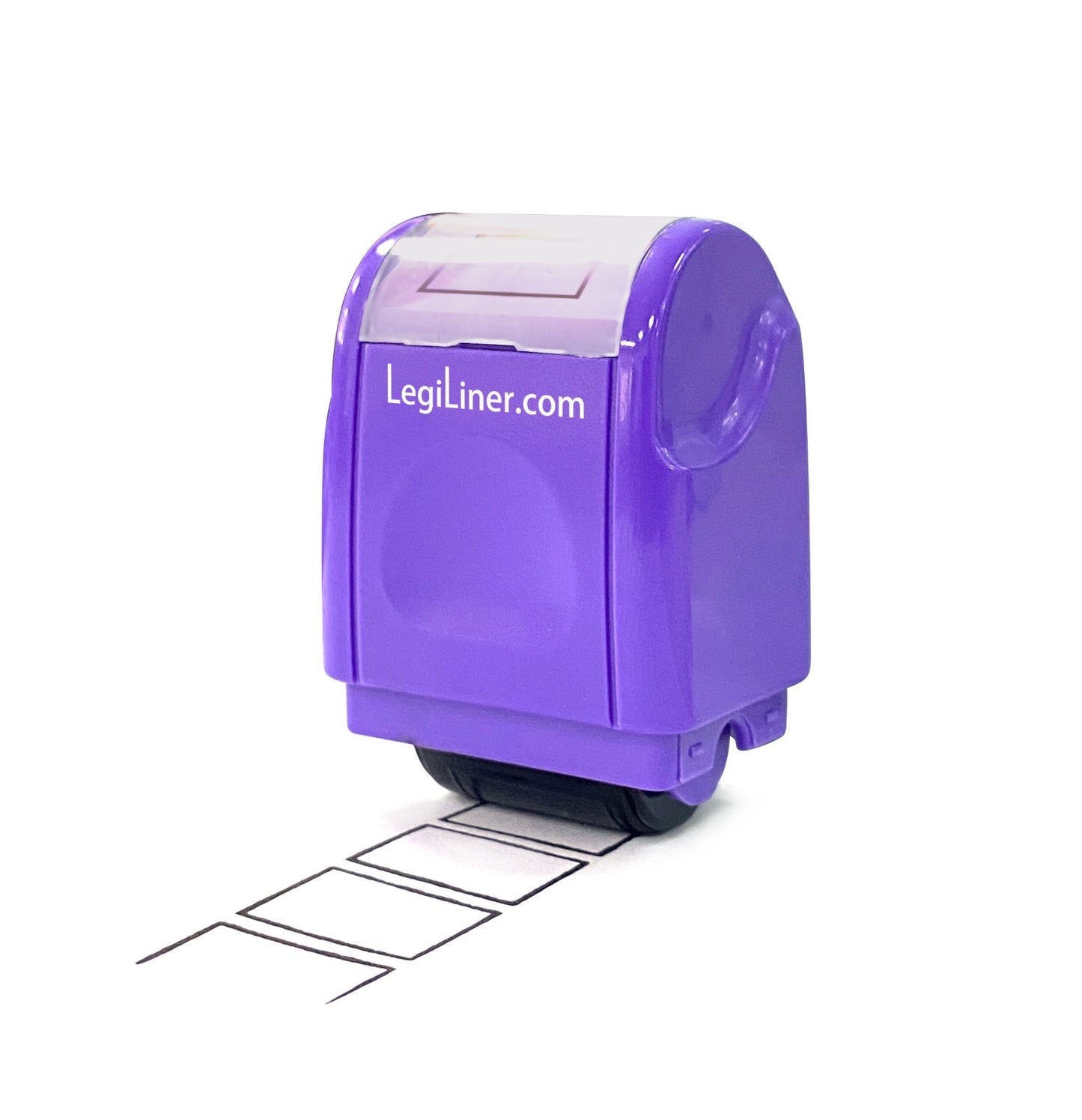 LEGILINER Purple Single LegiBox pattern - 1 row of letter or sound boxes.