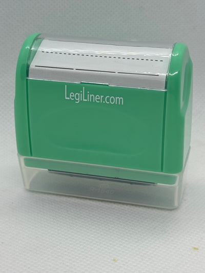 LegiLiner "Spaces" Self-Inking Teacher Stamp-1-inch Dashed Spaced Handwriting Lines Roller Stamp