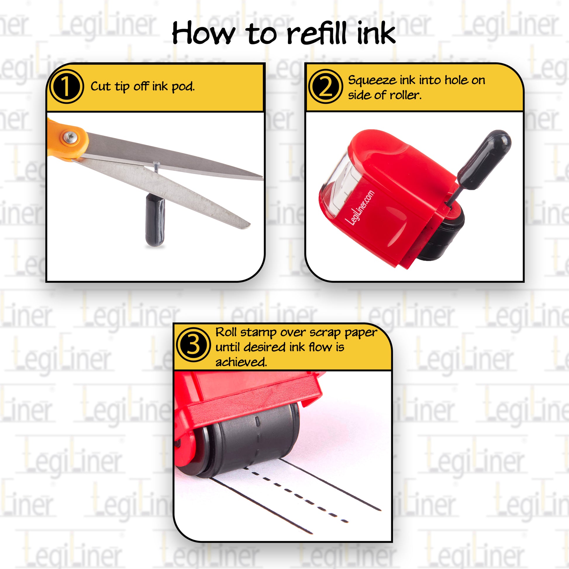 LegiLiner Self-Inking Teacher Stamp-18 mm Dotted Thirds Roller
