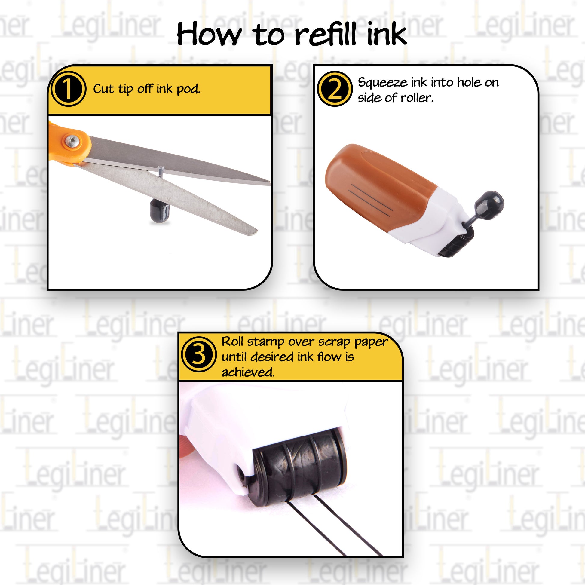 LegiLiner Self-Inking Teacher Stamp-Double Stack 1/2 inch