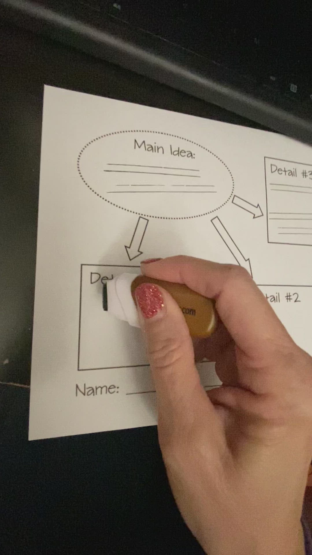 LegiLiner Self-Inking Teacher Stamp-Math and Handwriting Lines Multi-Roller  Stamp 